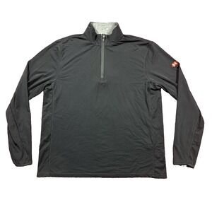 Greyson‎ 1/4 Quarter Zip Pullover Performance HSBC Logo Stretch Large Men's